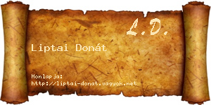 Liptai Donát névjegykártya